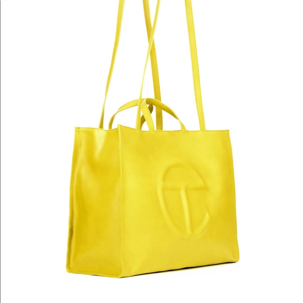 Telfar Shopping Bag Large-Yellow - Picture 2 of 3